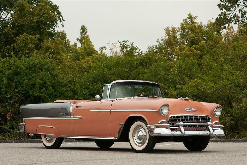 1955 CHEVROLET BEL AIR CONVERTIBLE - Front 3/4 - 161556