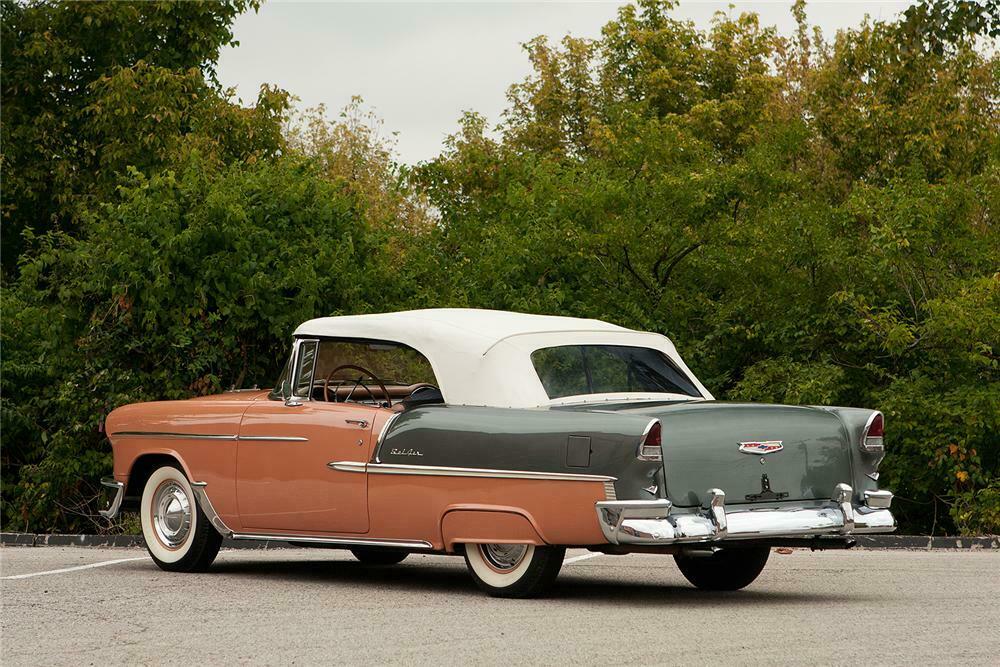 1955 CHEVROLET BEL AIR CONVERTIBLE - Rear 3/4 - 161556
