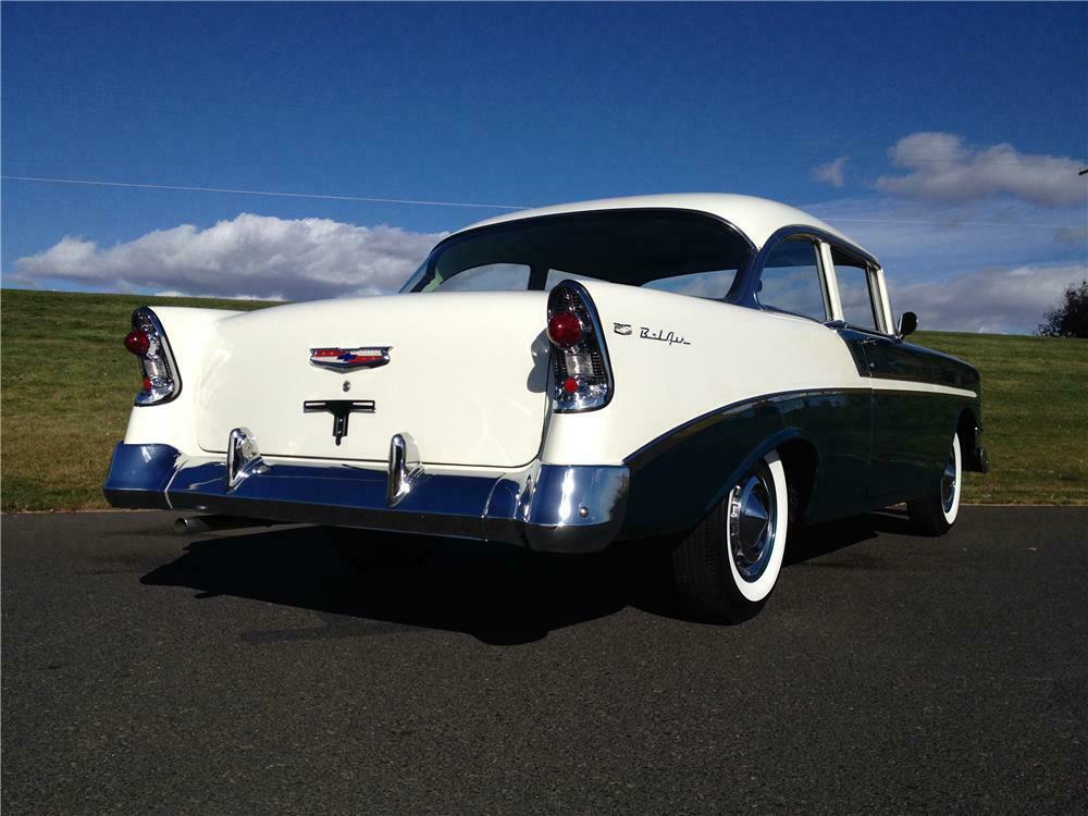 1956 CHEVROLET BEL AIR 2 DOOR COUPE - Rear 3/4 - 162266