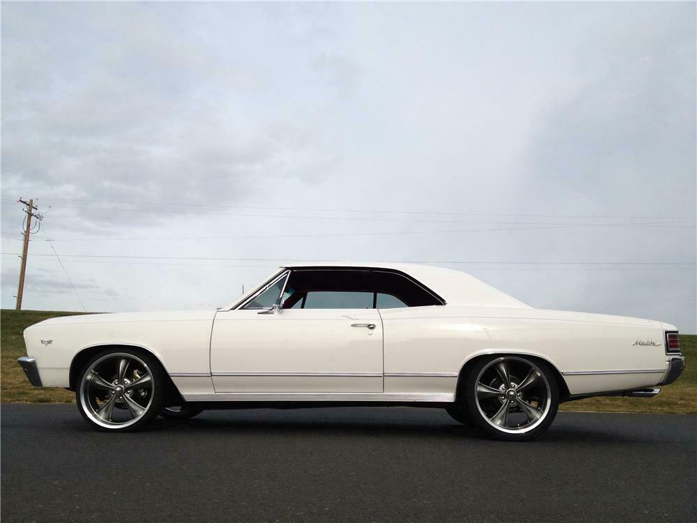 1967 CHEVROLET CHEVELLE CUSTOM 2 DOOR COUPE - Side Profile - 162267