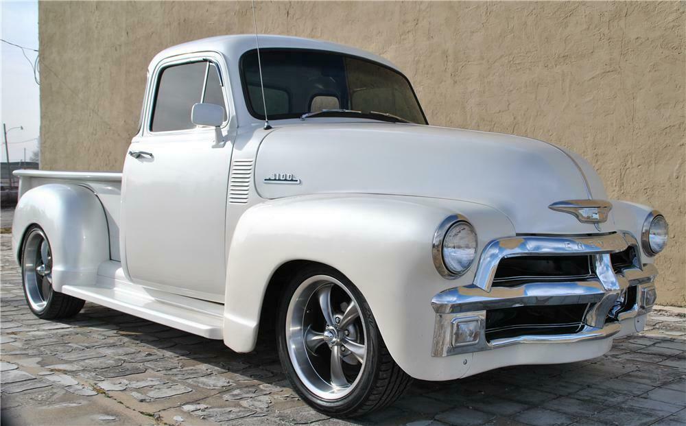 1954 CHEVROLET 3100 CUSTOM 5 WINDOW PICKUP - Front 3/4 - 162435