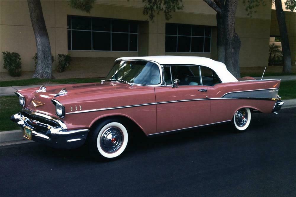 1957 CHEVROLET BEL AIR CUSTOM CONVERTIBLE - Side Profile - 170013
