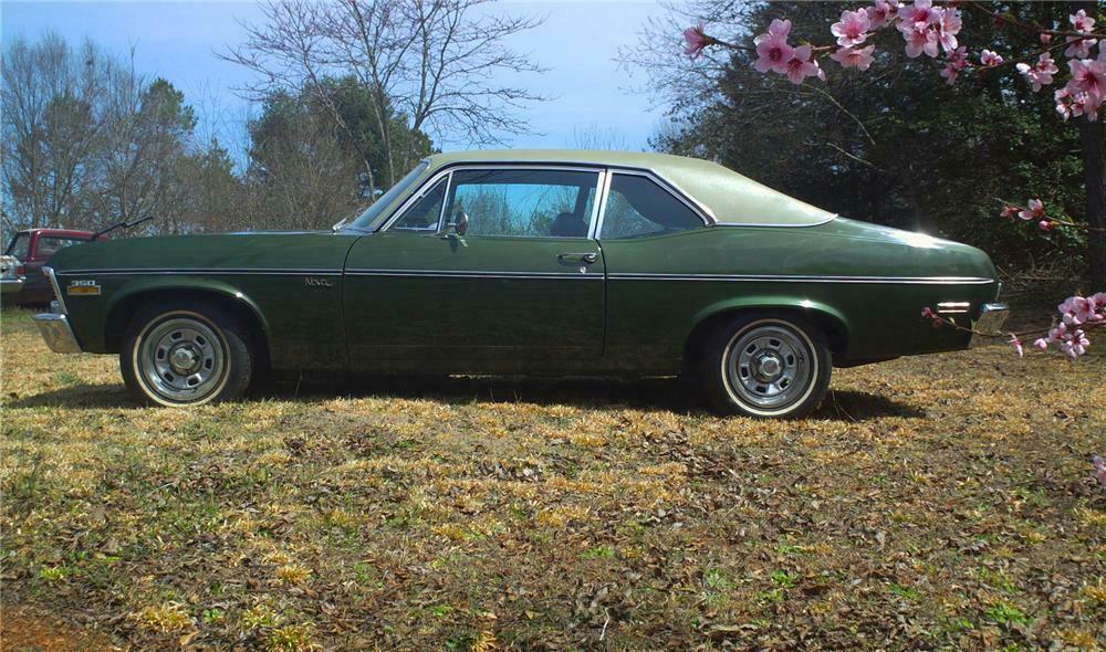1972 CHEVROLET NOVA 2 DOOR HARDTOP - Side Profile - 170868