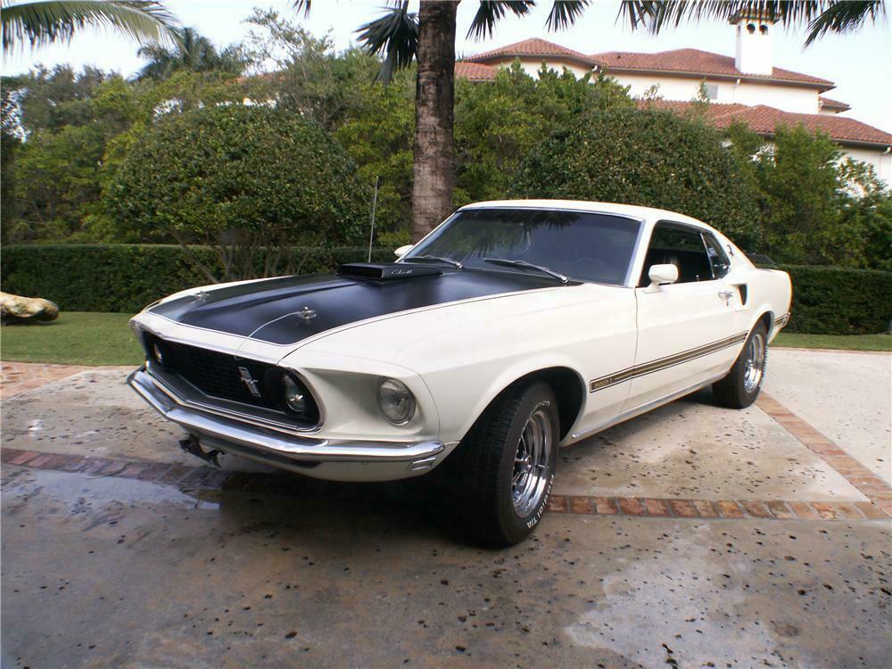 1969 mustang mach 1 white