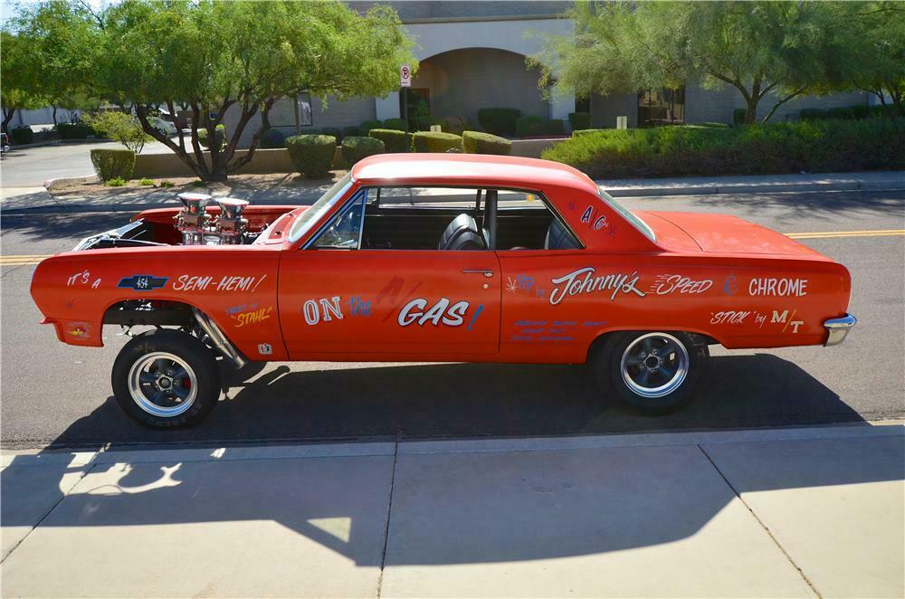 1965 CHEVROLET CHEVELLE MALIBU SS CUSTOM 2 DOOR COUPE - Side Profile - 174653
