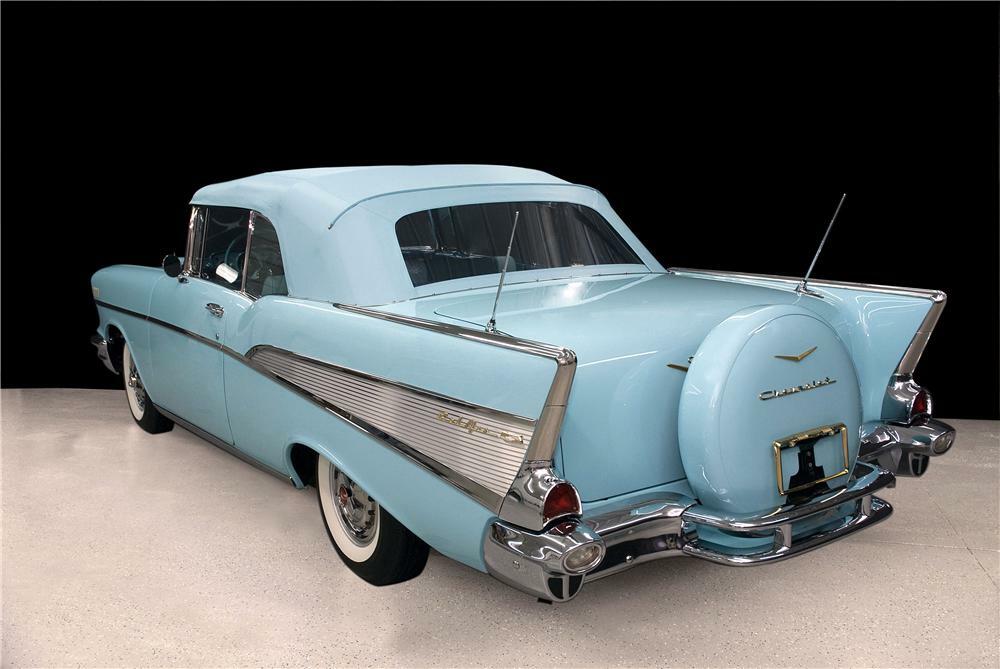 1957 CHEVROLET BEL AIR CONVERTIBLE - Rear 3/4 - 177039