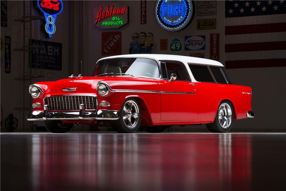 1955 Chevrolet Nomad Custom Wagon Front 3 4 178540