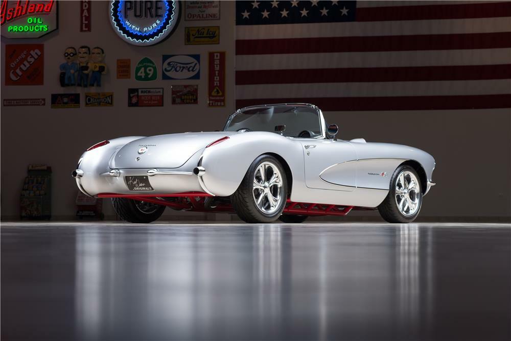 1957 CHEVROLET CORVETTE CUSTOM CONVERTIBLE - Rear 3/4 - 178577
