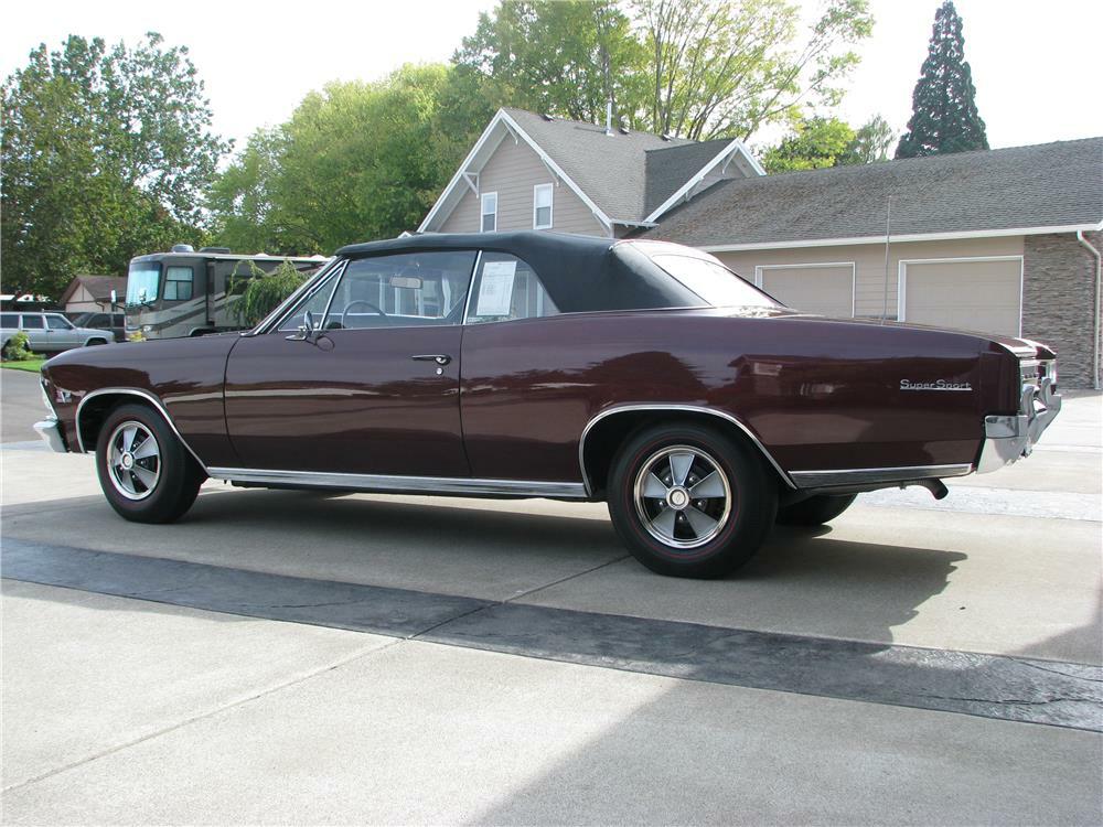 1966 CHEVROLET CHEVELLE SS CONVERTIBLE - Rear 3/4 - 180477
