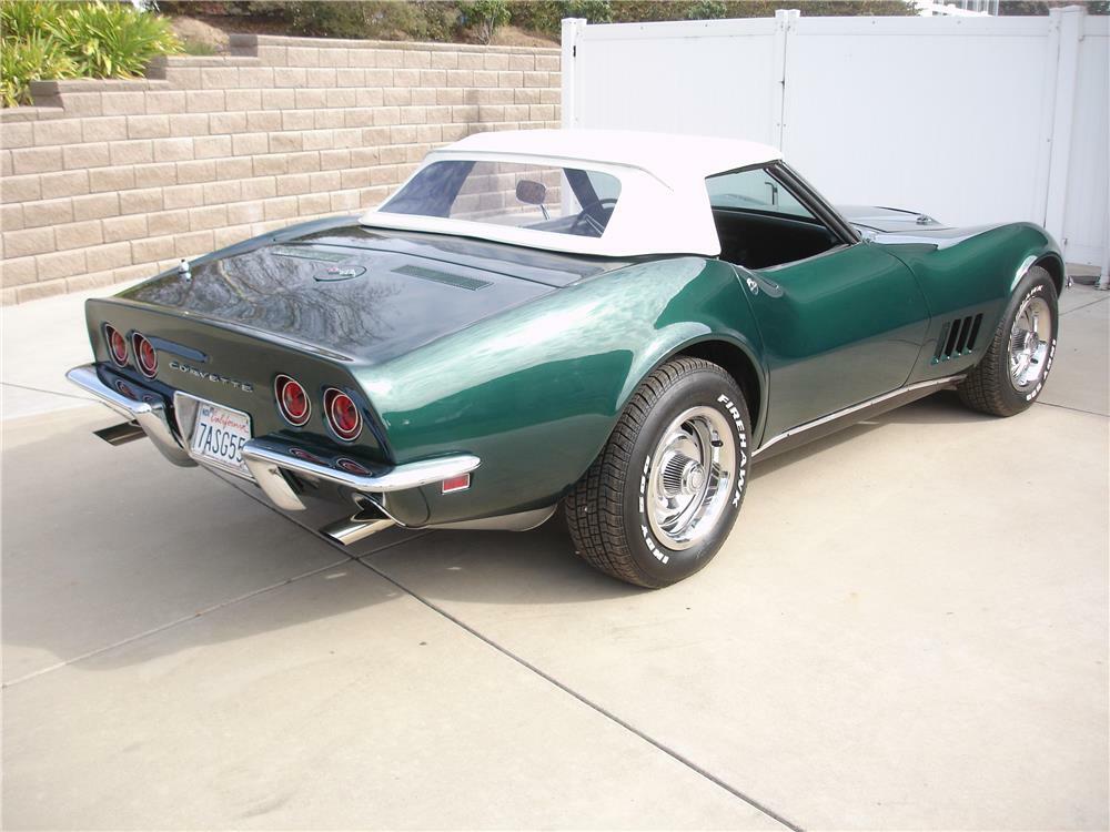 1968 CHEVROLET CORVETTE CONVERTIBLE - Rear 3/4 - 180487