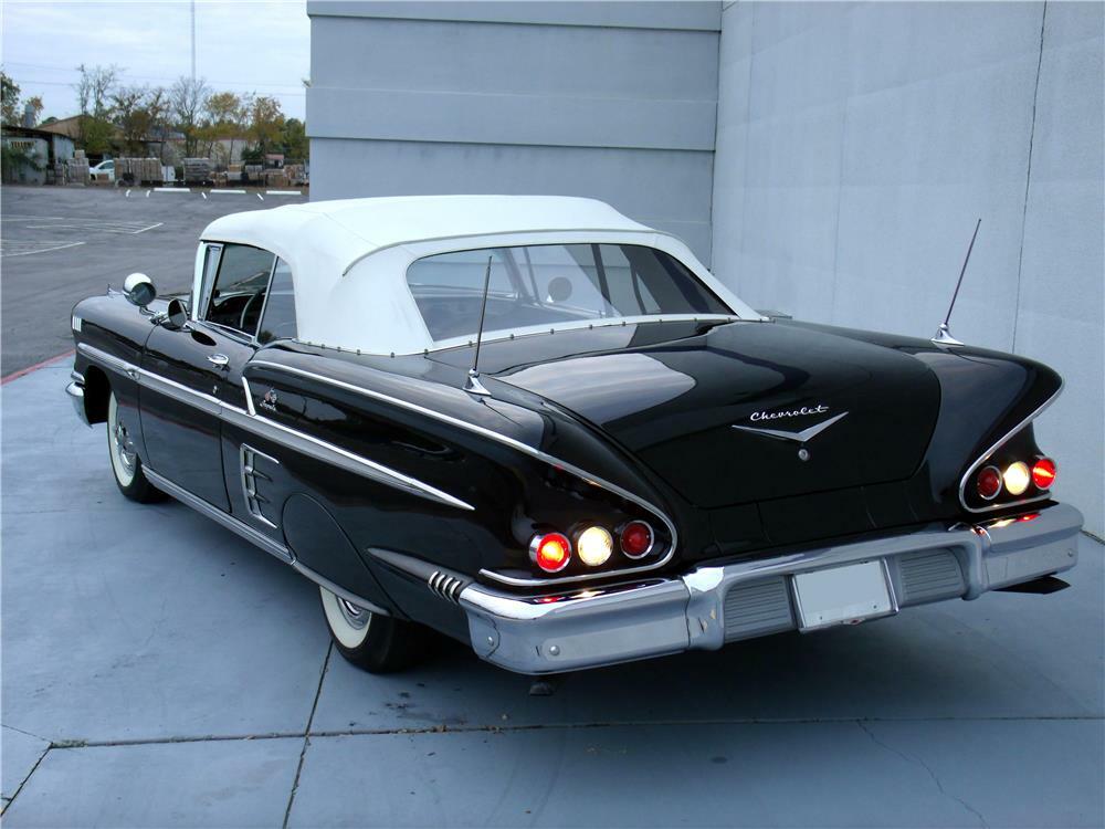 1958 CHEVROLET IMPALA CONVERTIBLE - Rear 3/4 - 180853