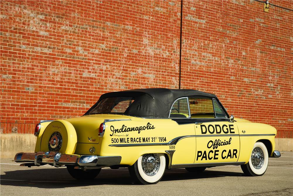1954 Dodge Royal Indianapolis 500 Pace Car Convertible Dodge also supplied the indy 500 pace car for 1954. 1954 dodge royal indianapolis 500 pace