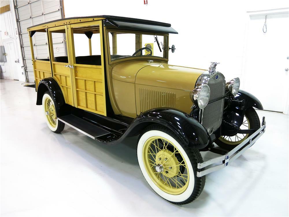 1930 FORD MODEL A WOODIE STATION WAGON - Front 3/4 - 181736