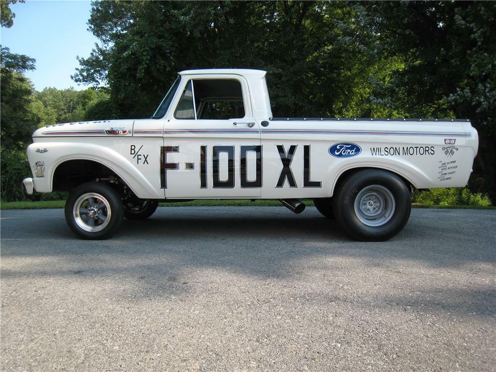 1963 FORD F-100 CUSTOM PICKUP - Side Profile - 182122