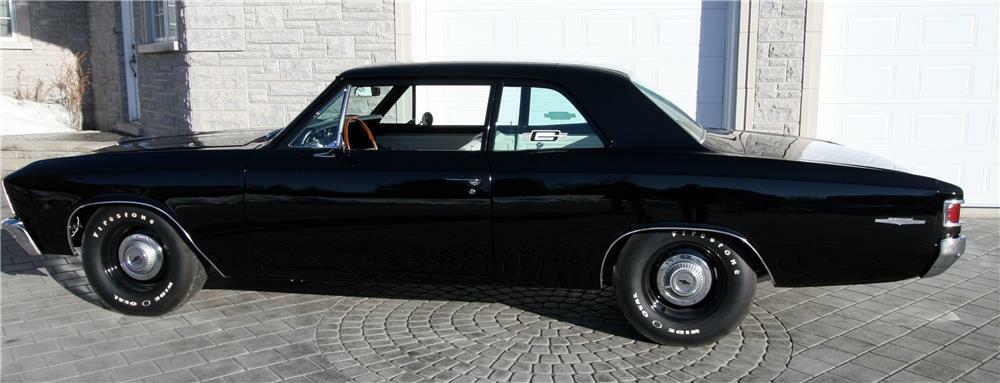 1967 CHEVROLET CHEVELLE CUSTOM 2 DOOR POST - Side Profile - 182474