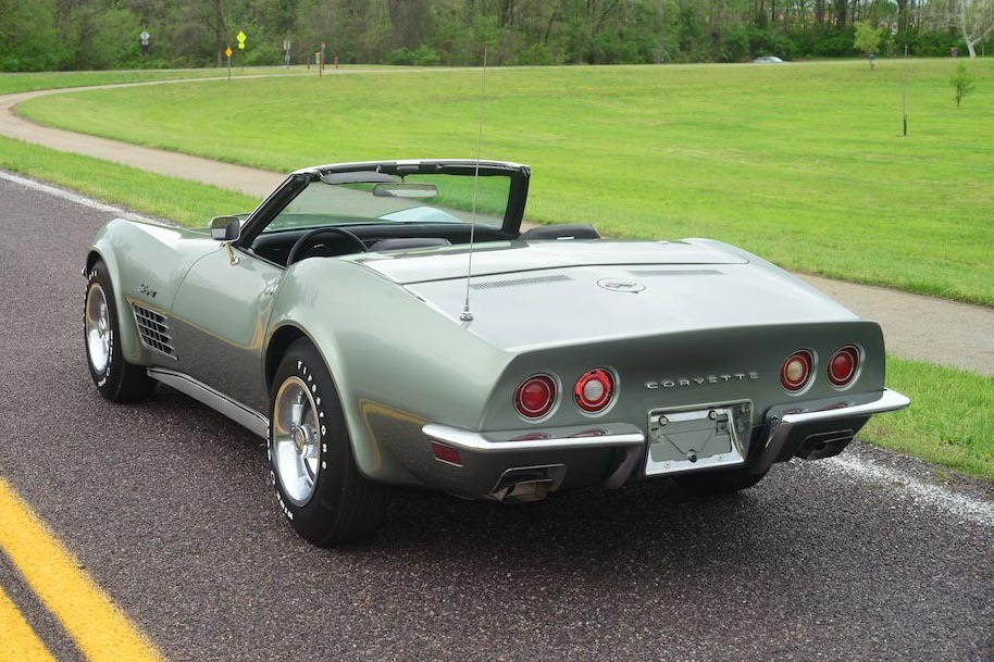 70s Corvette Rear 1971 CHEVROLET CORVETTE CONVERTIBLE - Rear 3/4 - 182590