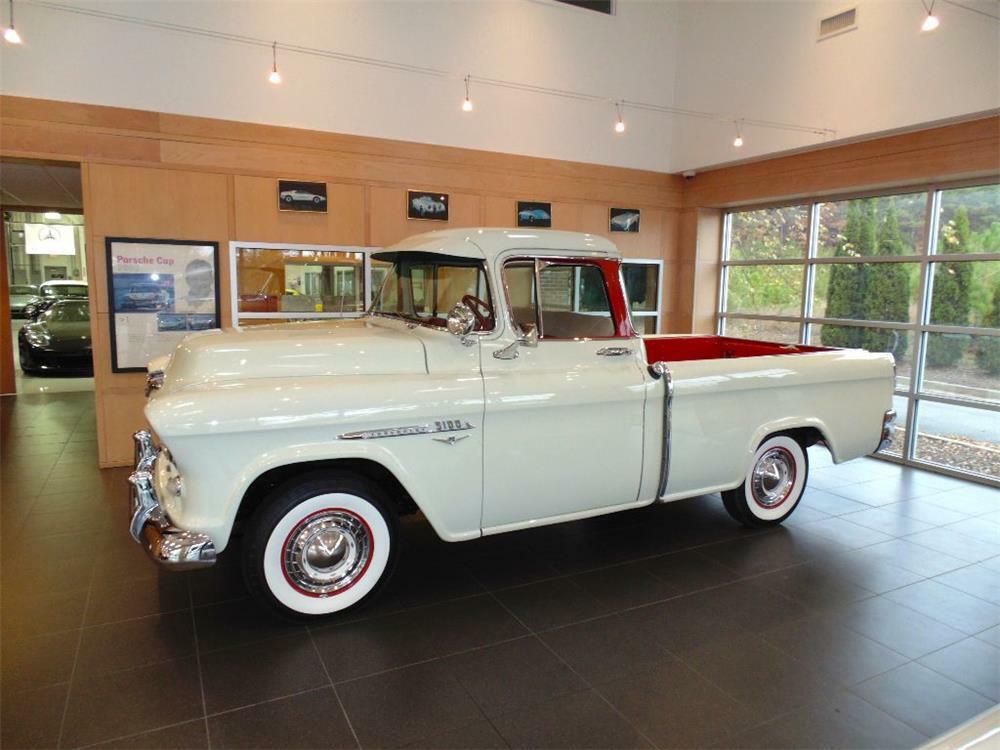 1955 CHEVROLET CAMEO PICKUP - Front 3/4 - 182600
