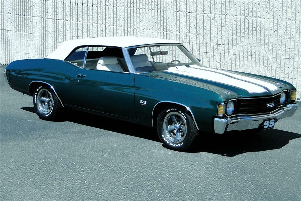 1972 CHEVROLET CHEVELLE SS 454 CONVERTIBLE - Front 3/4 - 184253