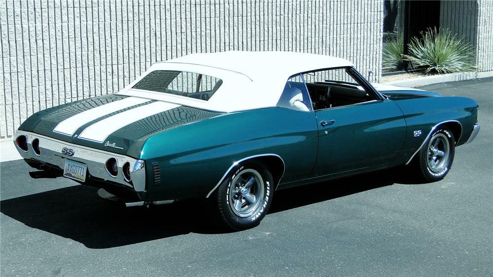 1972 CHEVROLET CHEVELLE SS 454 CONVERTIBLE - Rear 3/4 - 184253