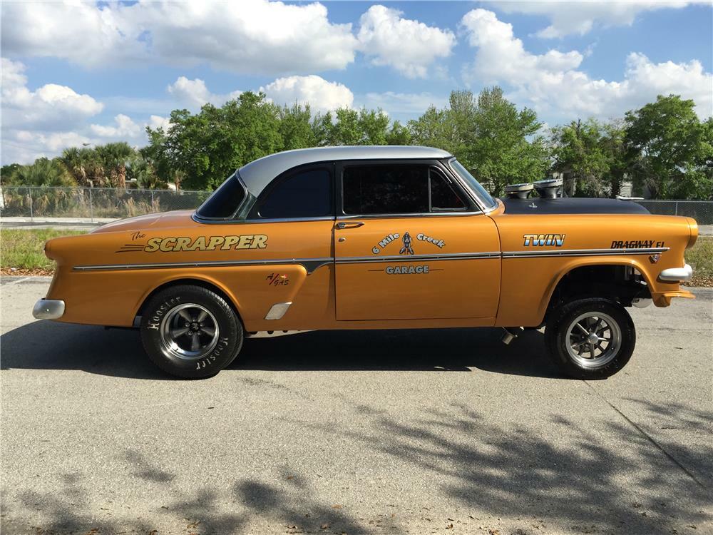 1954 FORD CRESTLINE DRAG CAR "CUSTOM GASSER" - Side Profile - 184894