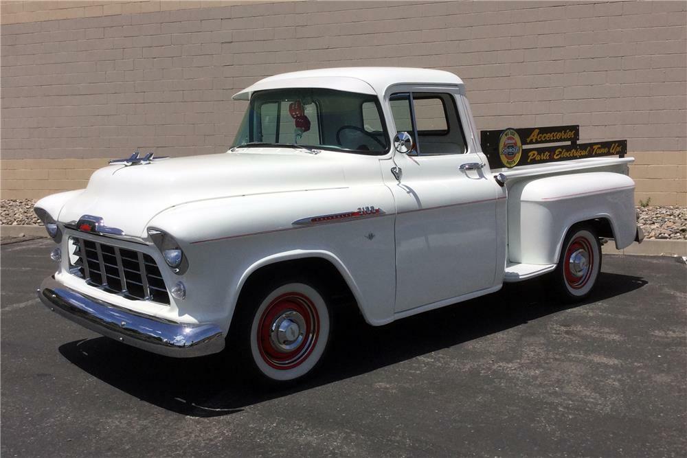 1956 CHEVROLET 3200 CUSTOM PICKUP - Front 3/4 - 185534