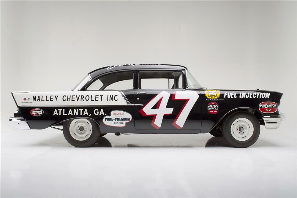 1957 CHEVROLET 150 RACE CAR "BLACK WIDOW" - Side Profile - 185733