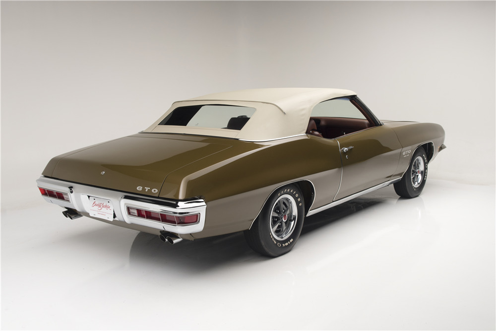 1971 PONTIAC GTO CONVERTIBLE - Rear 3/4 - 188606