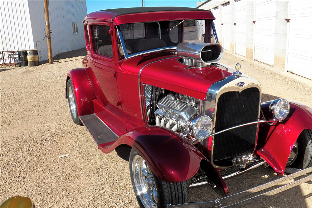 1930 FORD MODEL A CUSTOM COUPE - Front 3/4 - 188648
