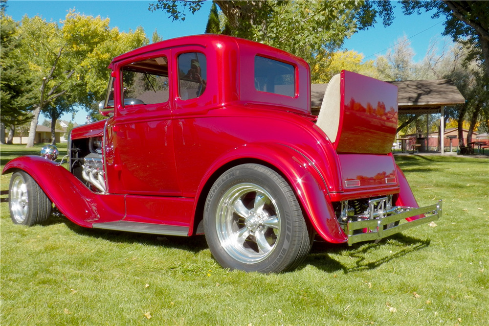 1930 FORD MODEL A CUSTOM COUPE - Rear 3/4 - 188648