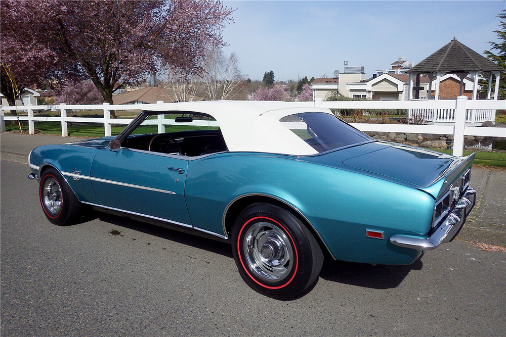 1968 CHEVROLET CAMARO RS/SS CONVERTIBLE - Rear 3/4 - 189485