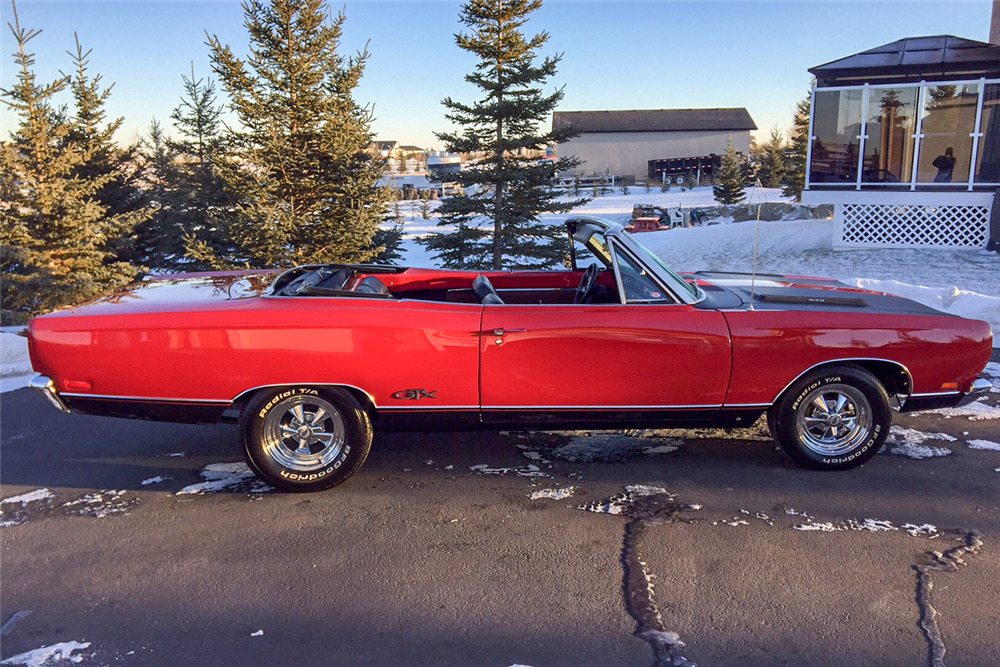 1969 PLYMOUTH GTX CONVERTIBLE - Side Profile - 189699