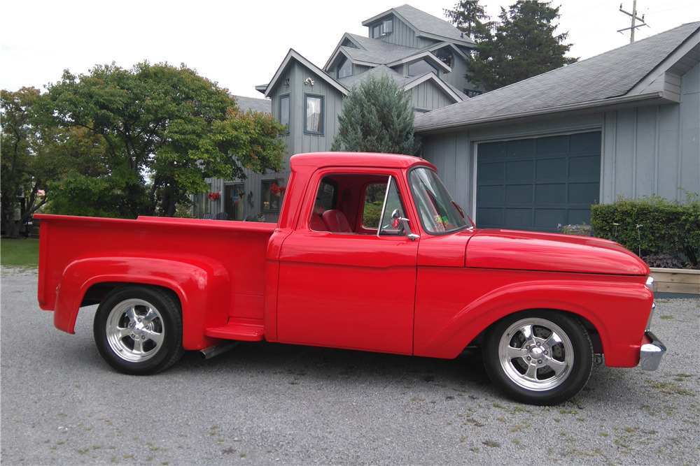 1966 FORD F-100 CUSTOM PICKUP - Side Profile - 189724