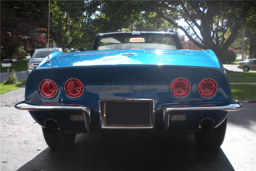 1968 CHEVROLET CORVETTE CONVERTIBLE - Rear 3/4 - 190162