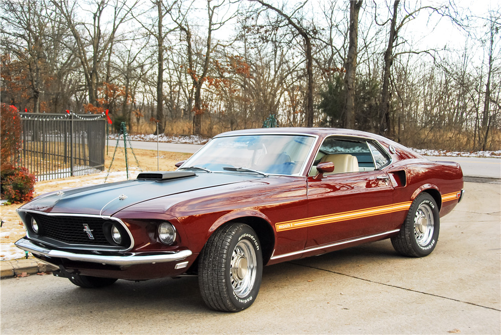 1969 FORD MUSTANG MACH 1 428 SCJ FASTBACK - Front 3/4 - 190509