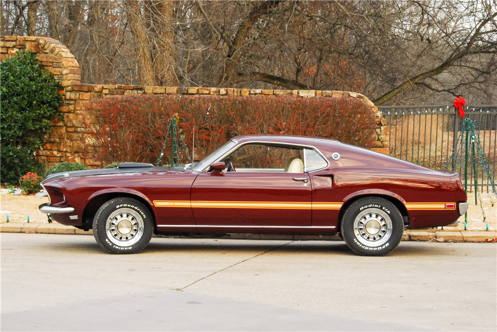 1969 FORD MUSTANG MACH 1 428 SCJ FASTBACK - Side Profile - 190509