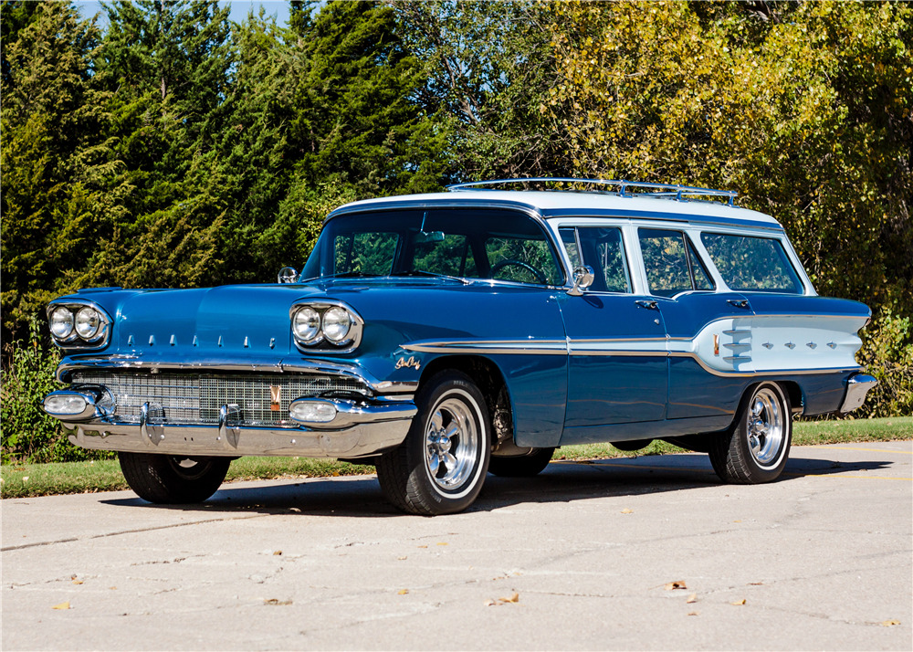 1958 PONTIAC STAR CHIEF CUSTOM SAFARI WAGON - Front 3/4 - 190957