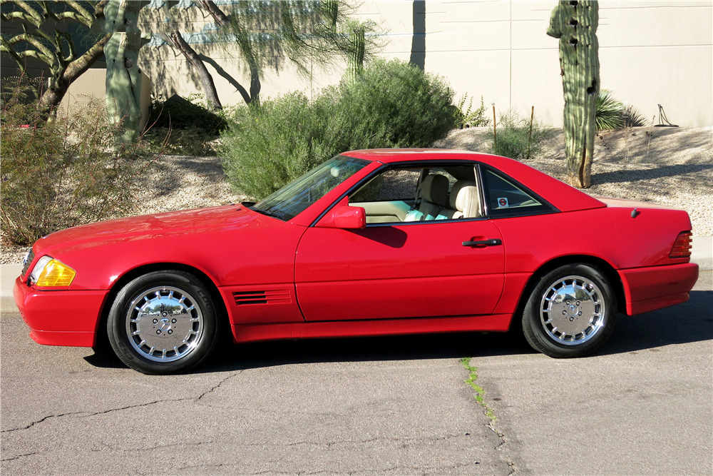 1992 MERCEDES-BENZ SL500 CONVERTIBLE - Rear 3/4 - 190960