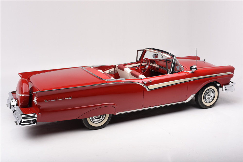 1957 ford skyliner f code retractable hardtop rear 3 4 191078
