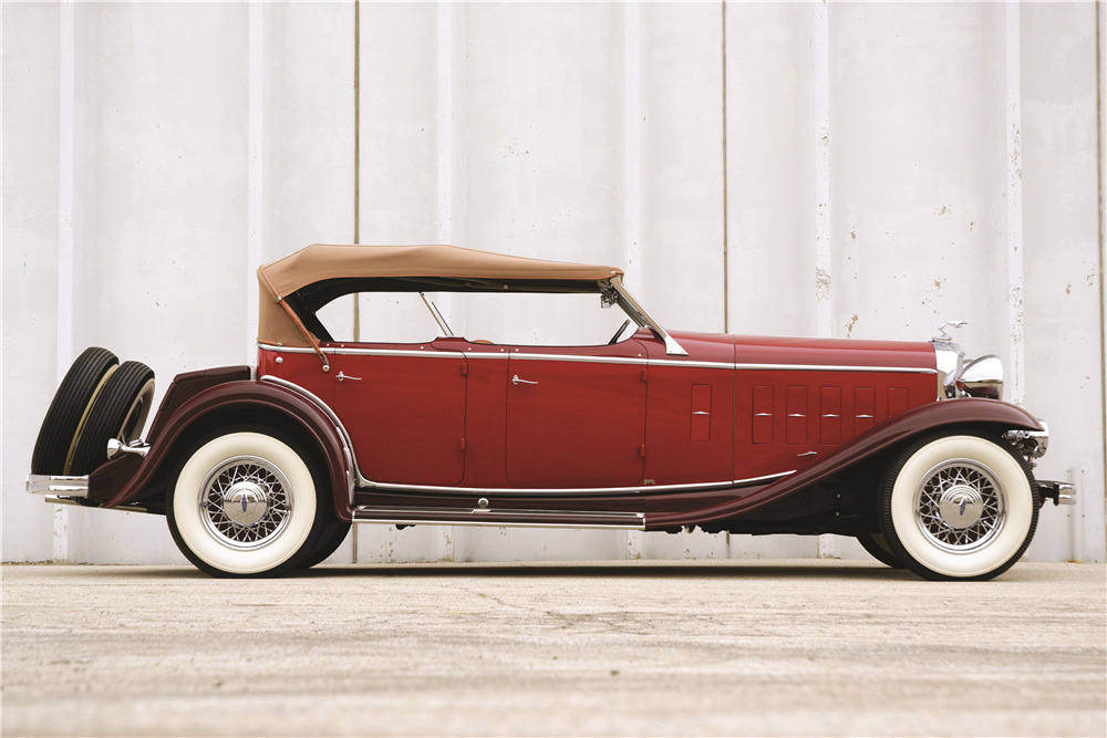 1932 LINCOLN KB V12 BRUNN SPORT PHAETON - Side Profile - 194211
