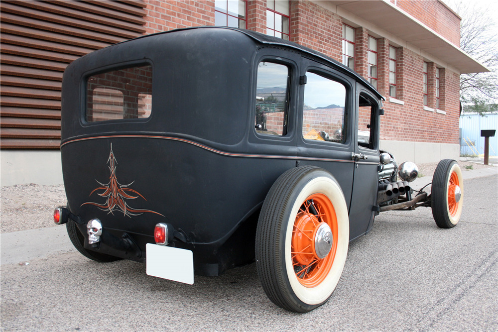 Model A Rear Sweep 1930 FORD MODEL A RAT ROD - Rear 3/4 - 194361