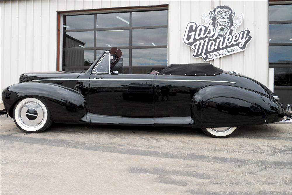 1941 LINCOLN ZEPHYR CUSTOM CONVERTIBLE - Side Profile - 195574