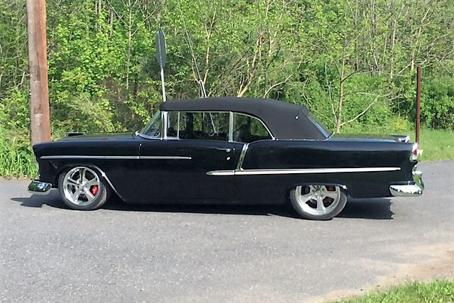 1955 CHEVROLET BEL AIR CUSTOM CONVERTIBLE - Side Profile - 195824