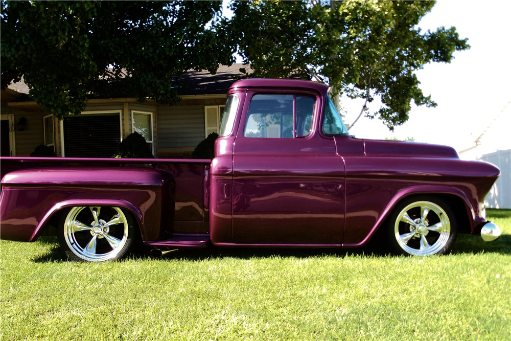 1957 CHEVROLET 3100 CUSTOM PICKUP - Side Profile - 198406
