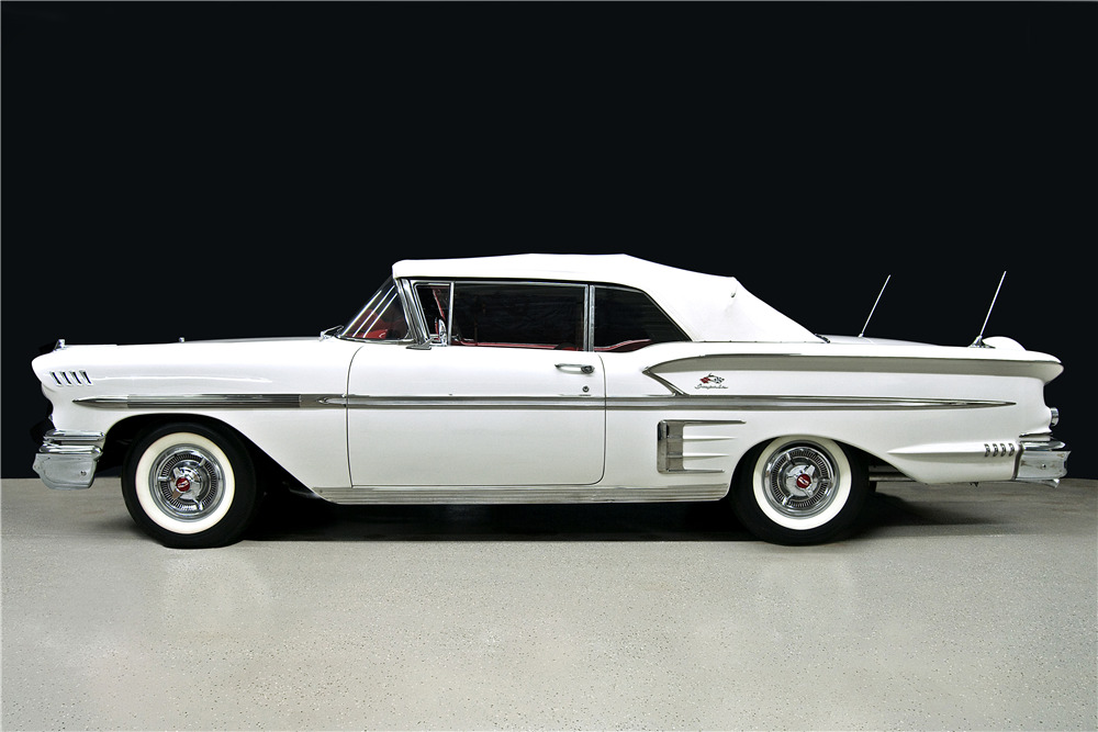 1958 CHEVROLET IMPALA CONVERTIBLE - Side Profile - 198797
