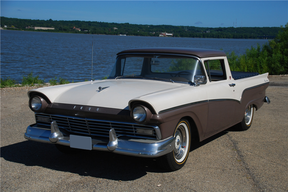 1957 FORD RANCHERO PICKUP - Rear 3/4 - 200809
