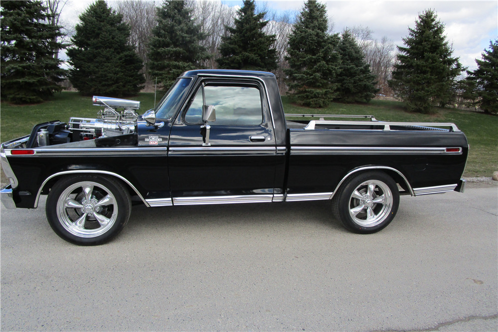 1979 FORD F-100 CUSTOM PICKUP - Side Profile - 200817