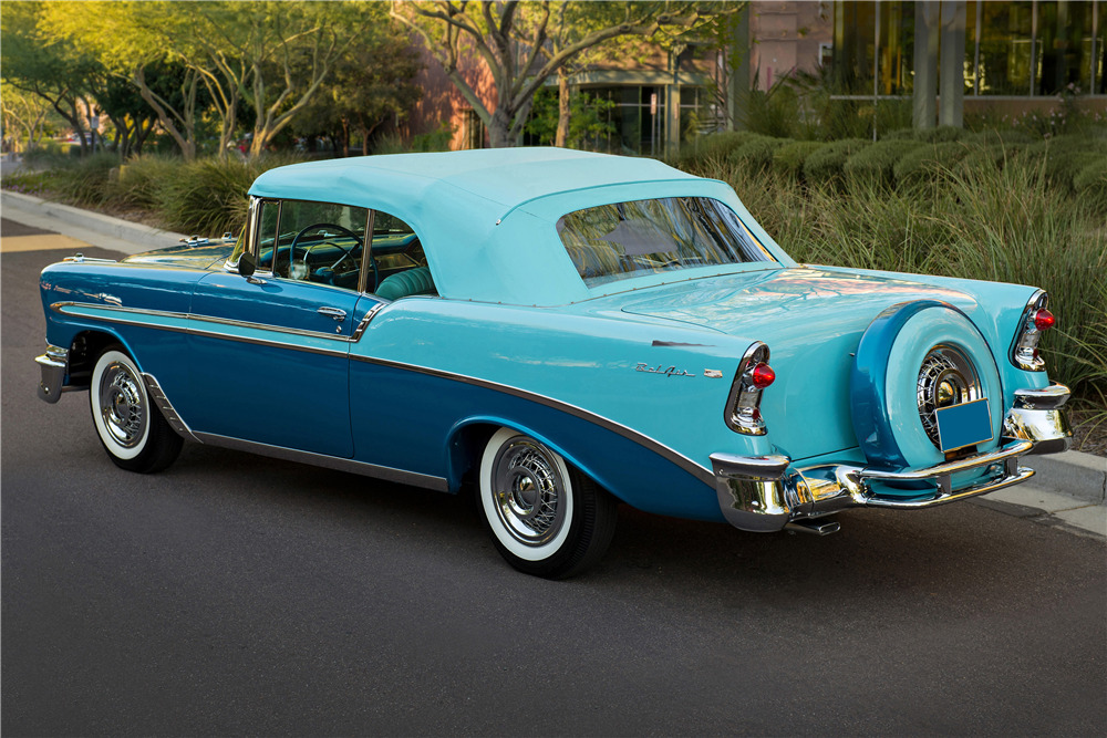 1956 CHEVROLET BEL AIR CONVERTIBLE - Side Profile - 201135