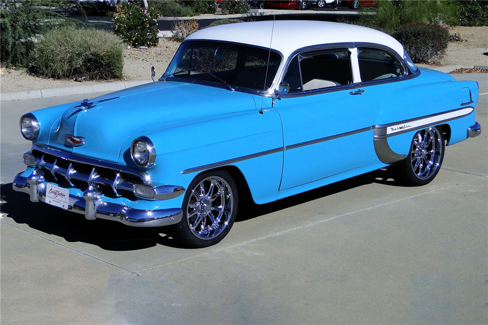 1954 CHEVROLET BEL AIR CUSTOM 2-DOOR POST - Front 3/4 - 201677