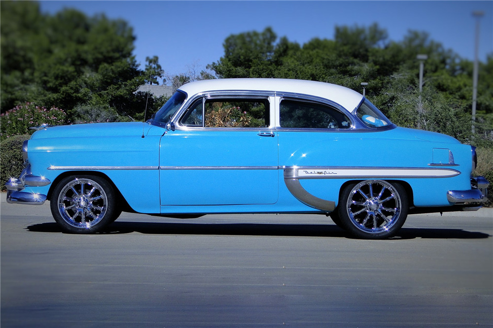 1954 CHEVROLET BEL AIR CUSTOM 2-DOOR POST - Side Profile - 201677