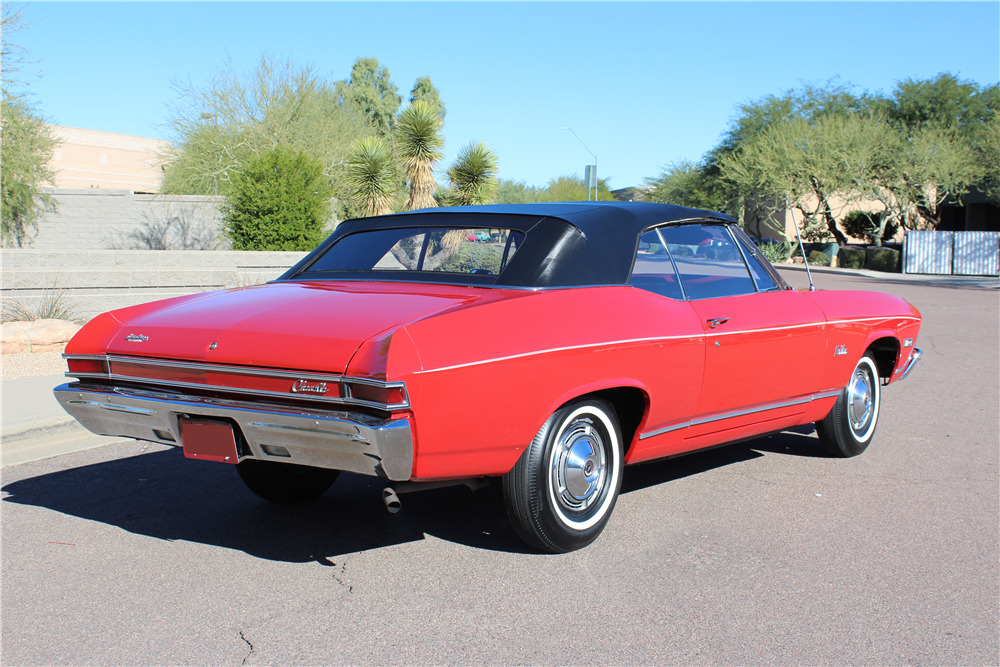 1968 CHEVROLET CHEVELLE MALIBU CONVERTIBLE - Rear 3/4 - 201706